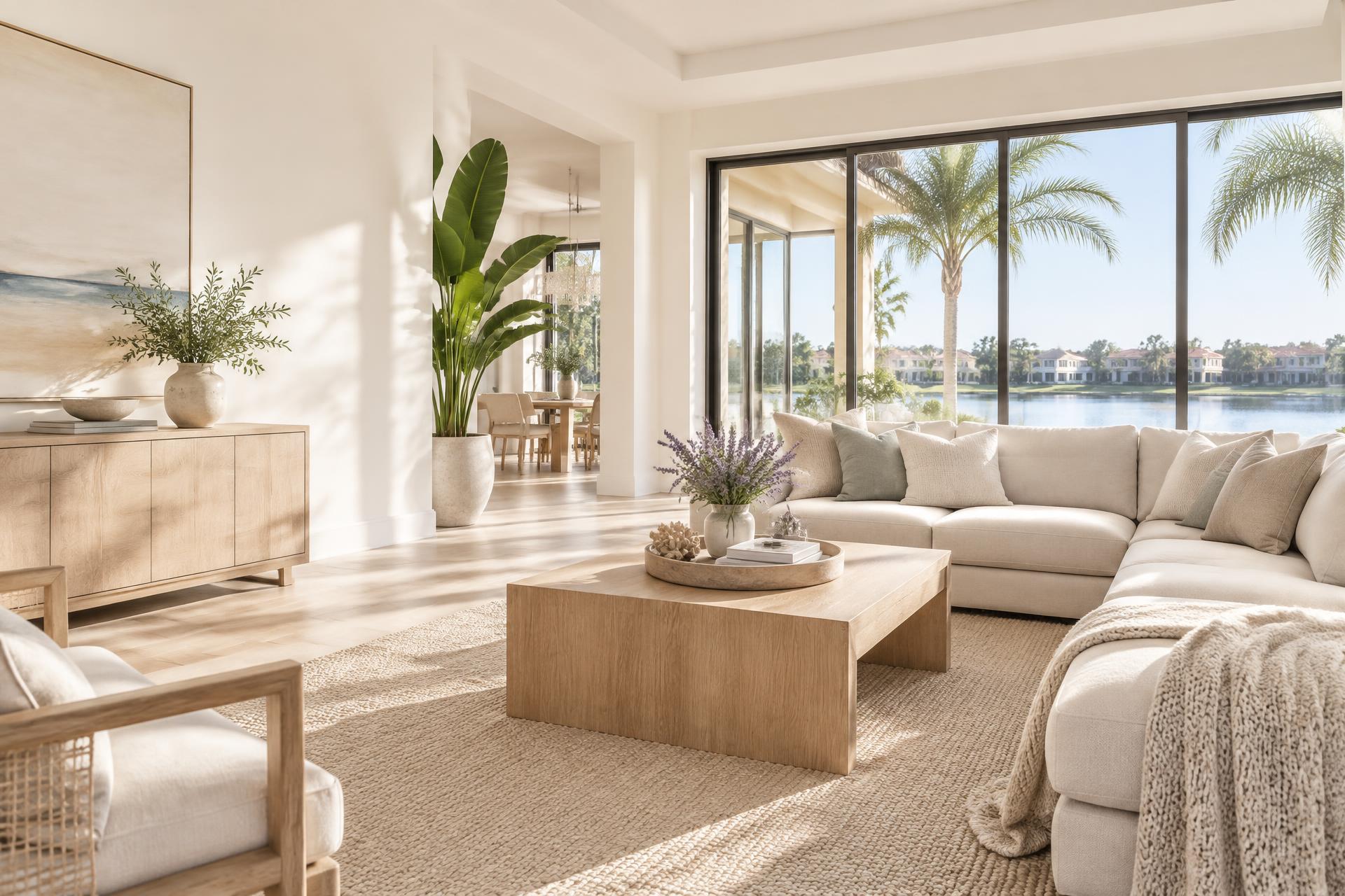 Bright, freshly prepared Orlando living room